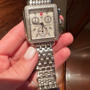 Michele Deco Stainless Steel Diamond Women’s Watch